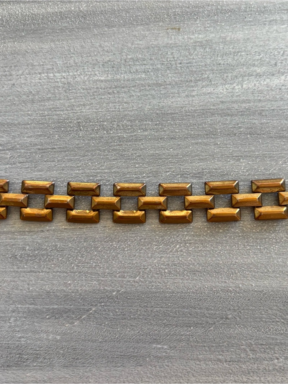 Vintage Women’s Gold-Tone Rectangular Link Chain Bracelet